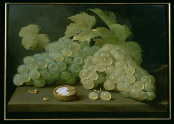 Szőlő fél dióval